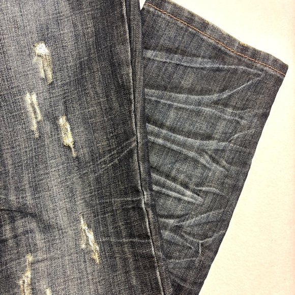 Almost Famous Lowrise Super Whisker Faded Denim Straight Leg Western Jean (15) - Picture 6 of 15